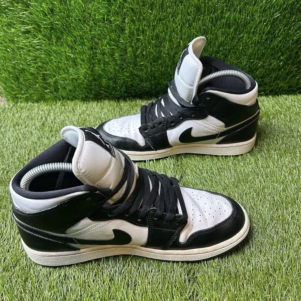 Nike Air Jordan 1 Mid Panda Black White DV0991-101 Mens Size 9.5‎ Sneakers